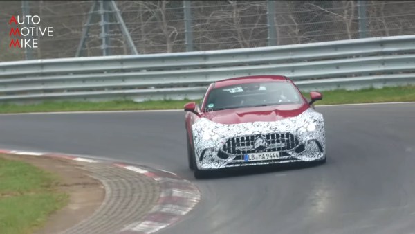 Mercedes-AMG GT Coupe 2024 во время испытаний на Нюрбургринге